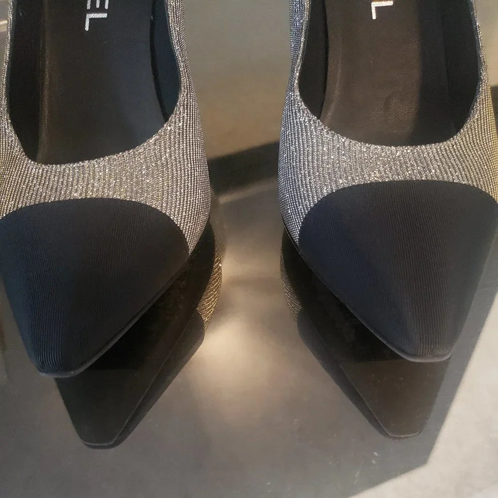 Chanel Sparkle Heels 38.5 GORGEOUS!!! RARE πππ - Picture 12 of 17